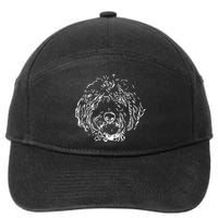 Doodles Goldendoodle Labradoodle Line Drawing Gift 7-Panel Snapback Hat