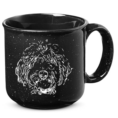 Doodles Goldendoodle Labradoodle Line Drawing Gift 15oz Campfire Ceramic Mug