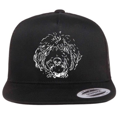 Doodles Goldendoodle Labradoodle Line Drawing Gift Flatbill Hat