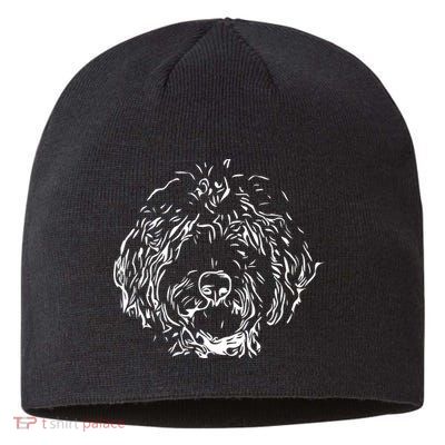 Doodles Goldendoodle Labradoodle Line Drawing Gift Sustainable Beanie