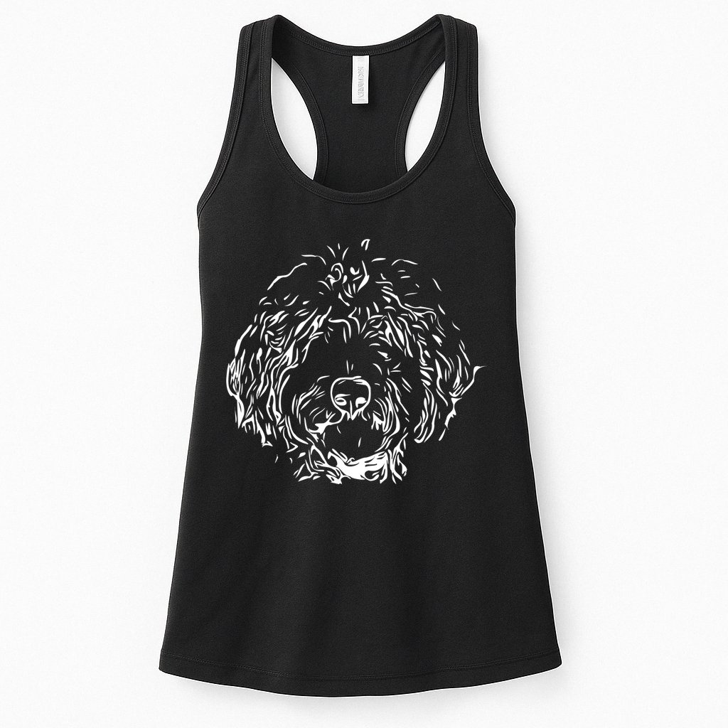 Doodles Goldendoodle Labradoodle Line Drawing Gift Womens Tank Top