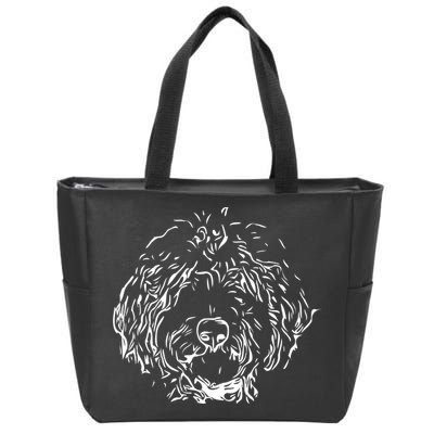 Doodles Goldendoodle Labradoodle Line Drawing Gift Zip Tote Bag