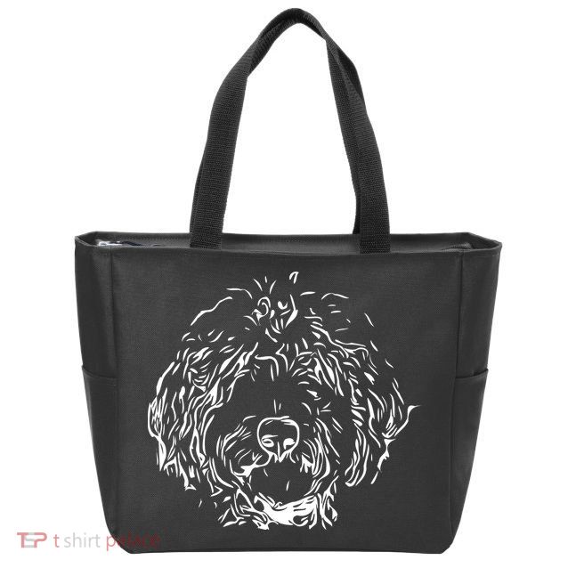 Doodles Goldendoodle Labradoodle Line Drawing Gift Zip Tote Bag