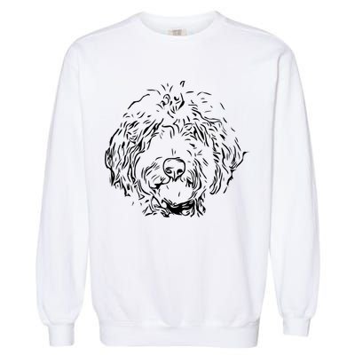 Doodles Goldendoodle Labradoodle Line Drawing Gift Garment-Dyed Sweatshirt