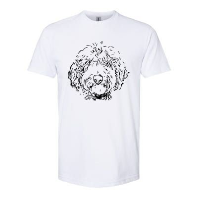 Doodles Goldendoodle Labradoodle Line Drawing Gift Softstyle® CVC T-Shirt