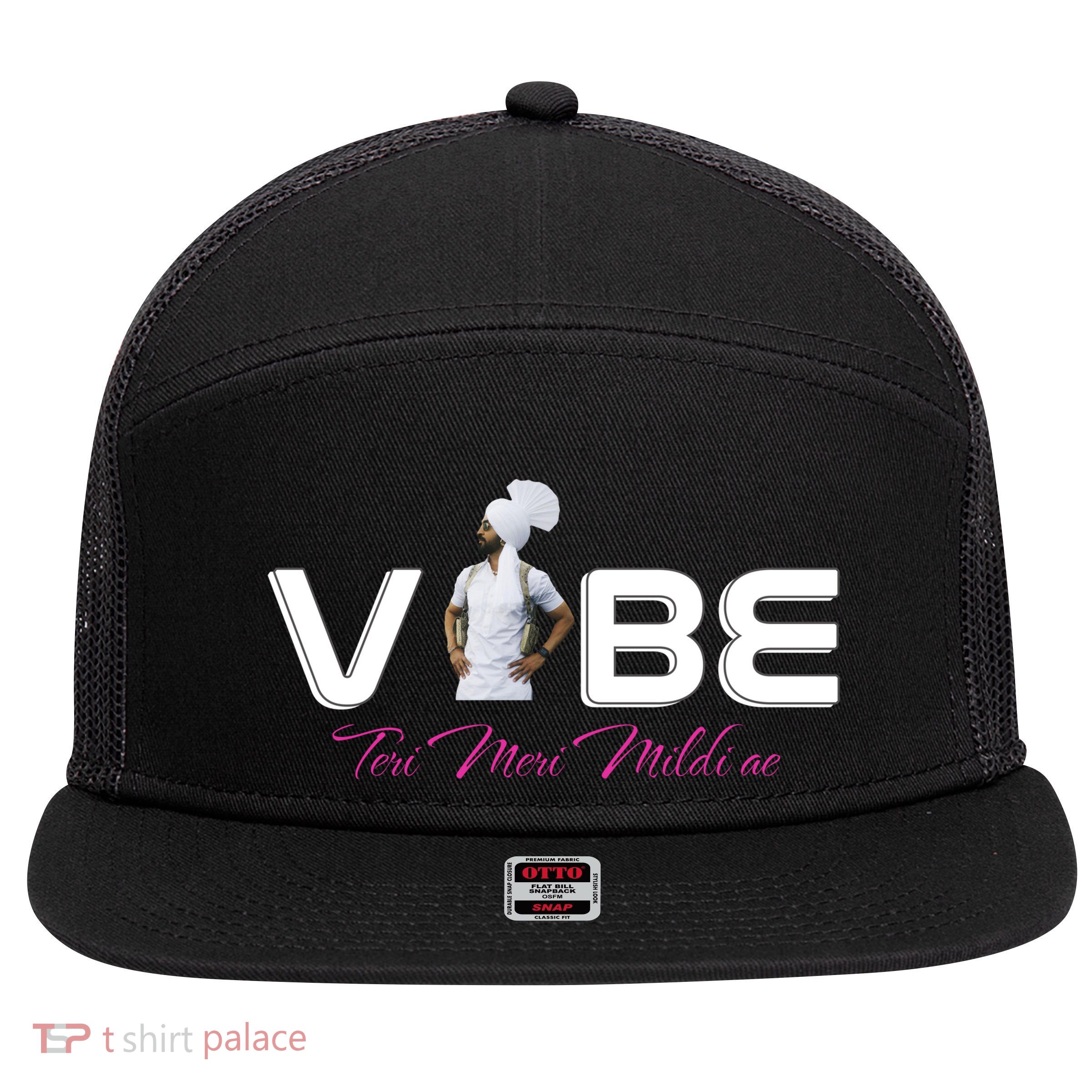 Diljit Goat Lover Funny Vibe Meri 7 Panel Mesh Trucker Snapback Hat