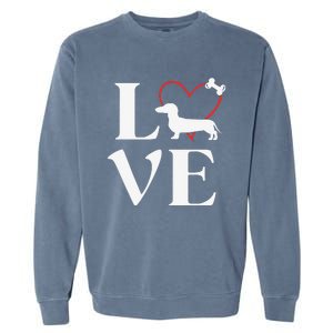 Dachshund Gifts Love Dogs For Dog Mama Garment-Dyed Sweatshirt