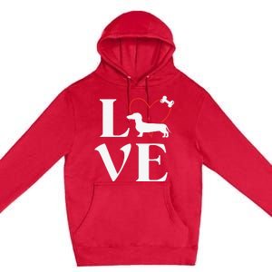 Dachshund Gifts Love Dogs For Dog Mama Premium Pullover Hoodie