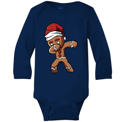 Dabbing Gingerbread Merry Christmas Ginger Cloves Bakery Gift Baby Long Sleeve Bodysuit