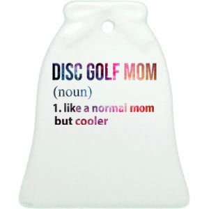 Disc Golf Mom Ceramic Bell Ornament