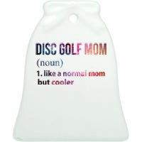 Disc Golf Mom Ceramic Bell Ornament