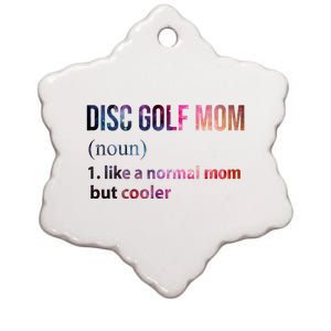 Disc Golf Mom Ceramic Star Ornament