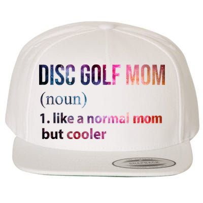 Disc Golf Mom Wool Snapback Cap