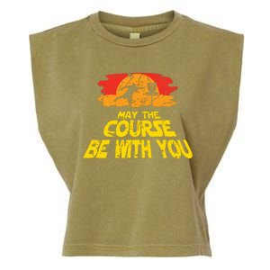 Disc Golf May The Course Be With You Trendy Golf Garment-Dyed Women's Muscle Tee