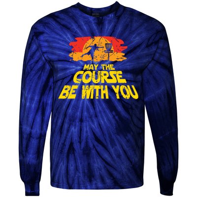 Disc Golf May The Course Be With You Trendy Golf Tie-Dye Long Sleeve Shirt