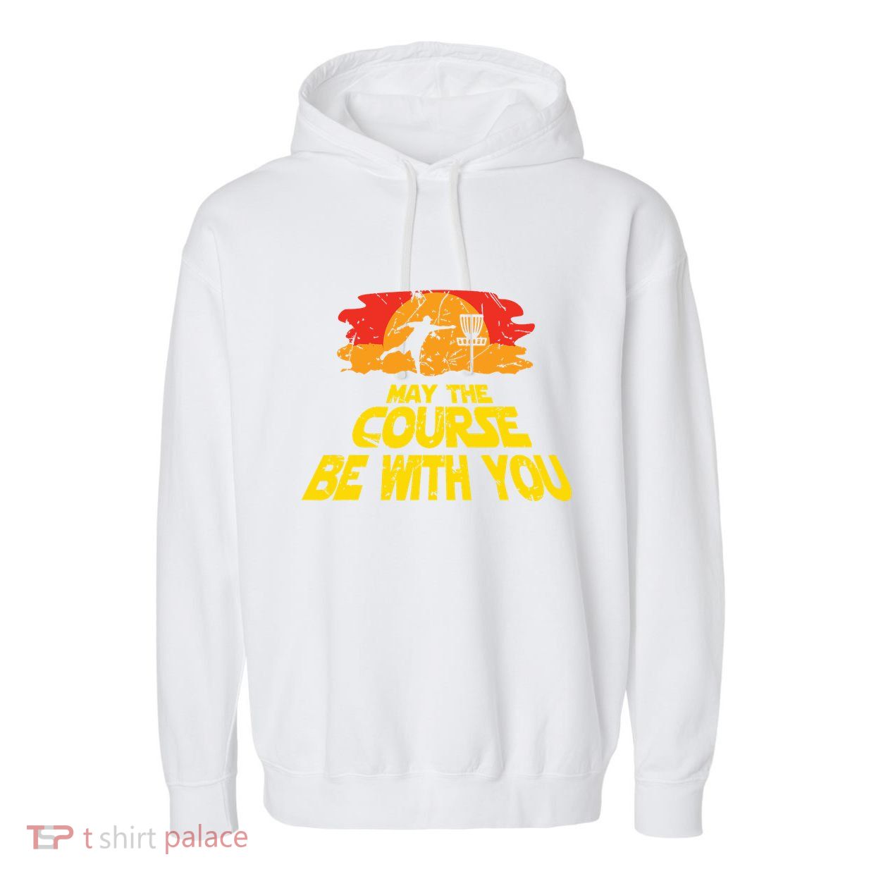 Disc Golf May The Course Be With You Trendy Golf Garment-Dyed Fleece Hoodie