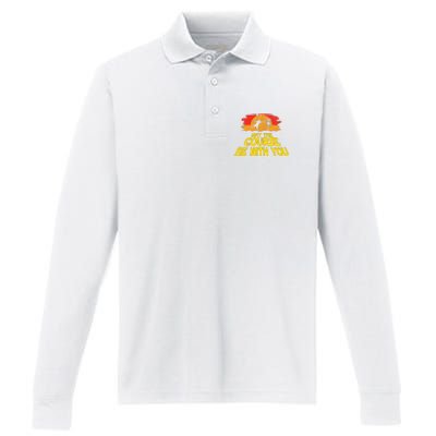 Disc Golf May The Course Be With You Trendy Golf Performance Long Sleeve Polo