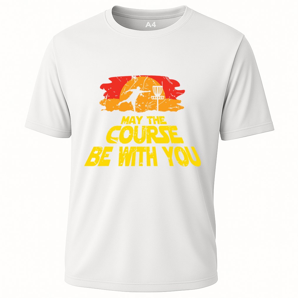 Disc Golf May The Course Be With You Trendy Golf Cooling Performance Crew T-Shirt