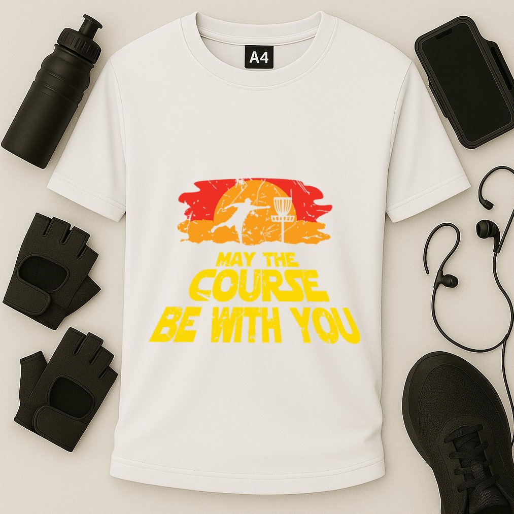 Disc Golf May The Course Be With You Trendy Golf Cooling Performance Crew T-Shirt