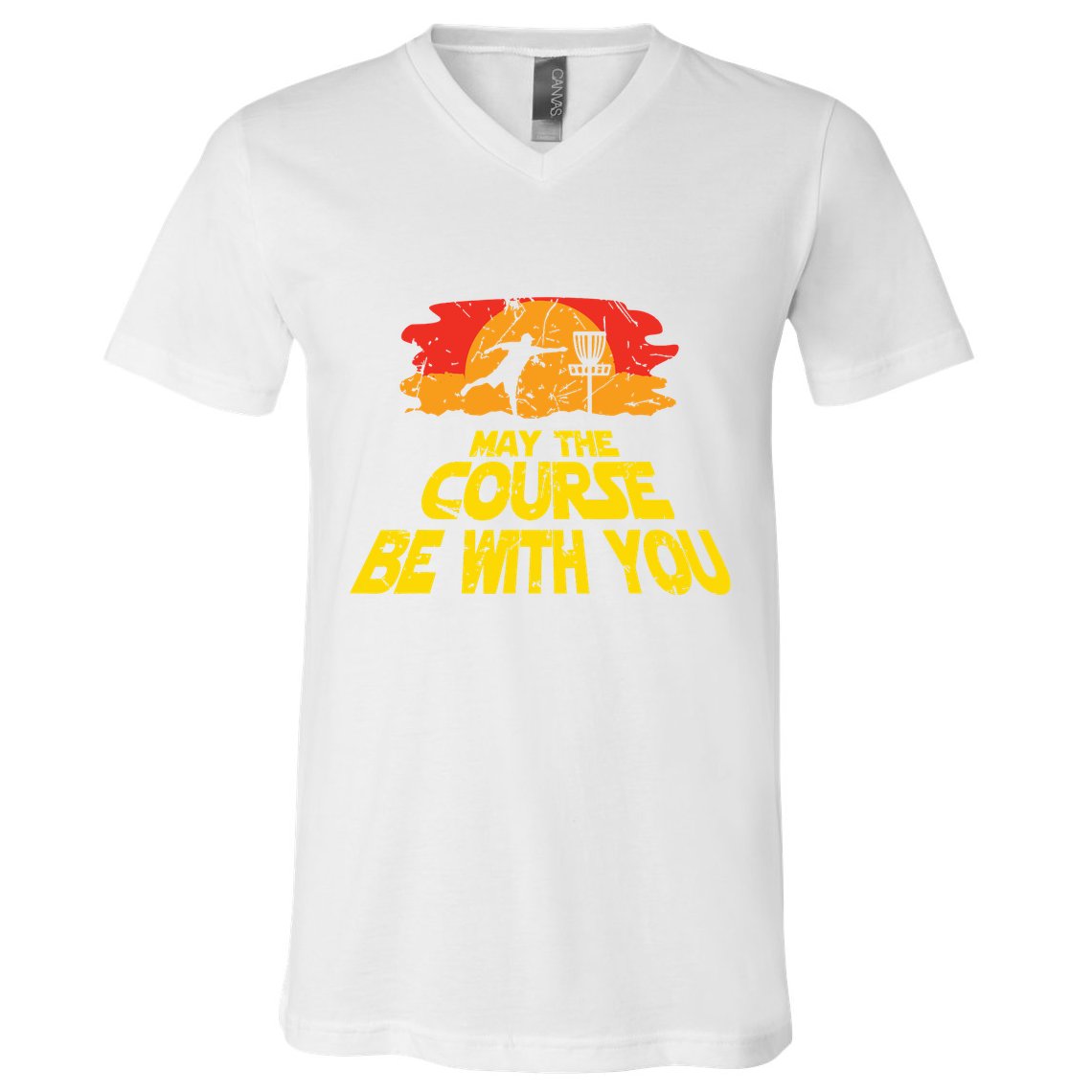 Disc Golf May The Course Be With You Trendy Golf V-Neck T-Shirt