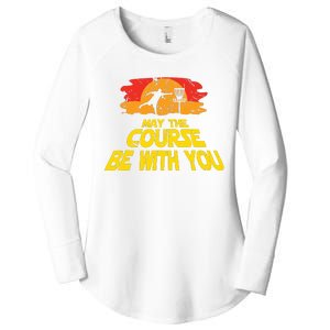 Disc Golf May The Course Be With You Trendy Golf Women's Perfect Tri Tunic Long Sleeve Shirt