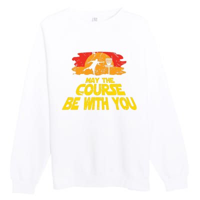 Disc Golf May The Course Be With You Trendy Golf Premium Crewneck Sweatshirt