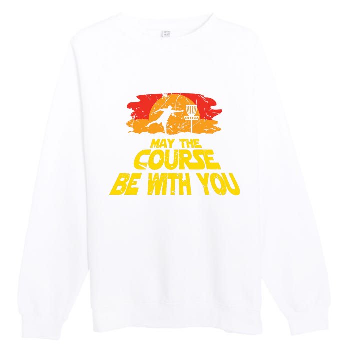 Disc Golf May The Course Be With You Trendy Golf Premium Crewneck Sweatshirt