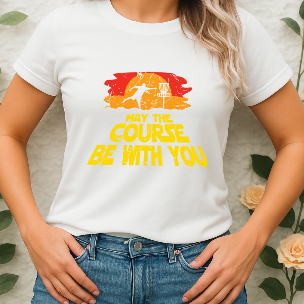 Disc Golf May The Course Be With You Trendy Golf Womens T-Shirt