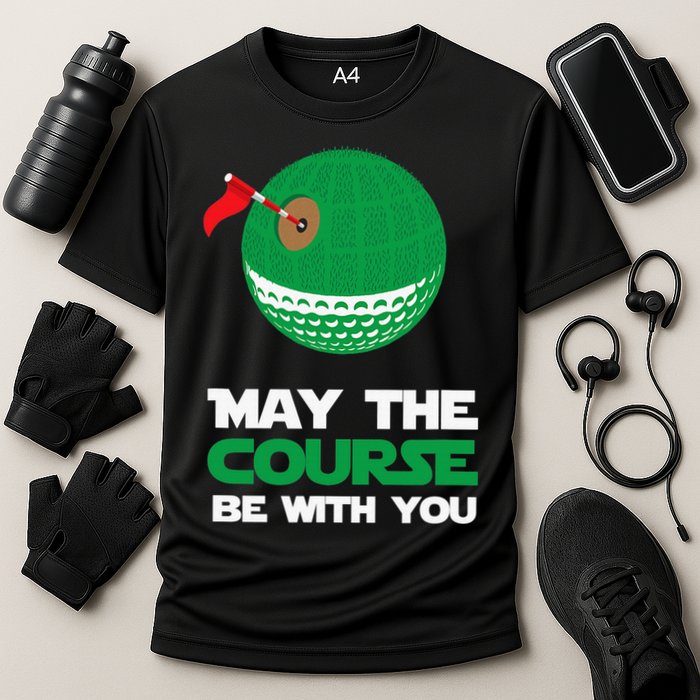 Disc Golf May The Course Be With You Cooling Performance Crew T-Shirt