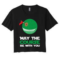 Disc Golf May The Course Be With You Women's Crop Top Tee