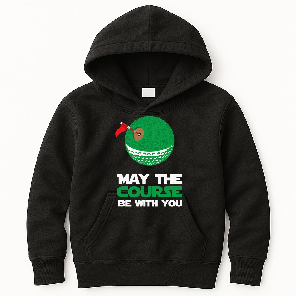 Disc Golf May The Course Be With You Kids Hoodie