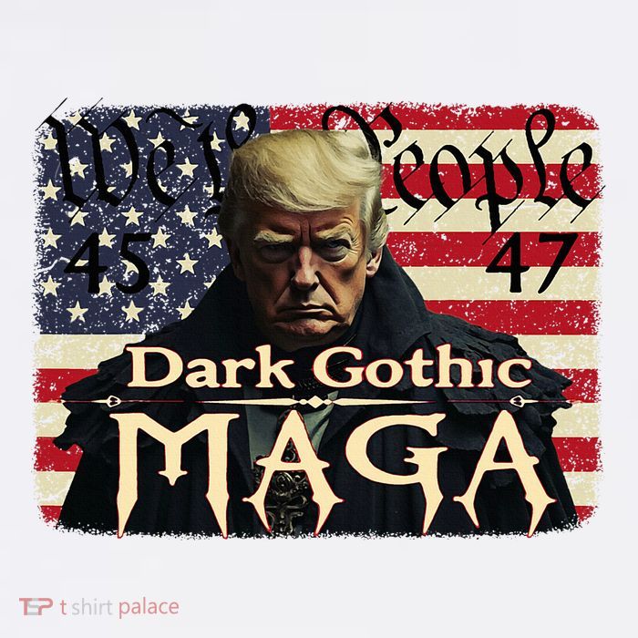 Dark Gothic Maga Trump 2024 For President Vote Trump 45 47 Tank Top