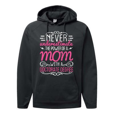 Doctorate Graduation Mom Ph.d. Proud Mothers Day Gift Performance Fleece Hoodie