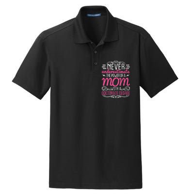 Doctorate Graduation Mom Ph.d. Proud Mothers Day Gift Dry Zone Grid Polo