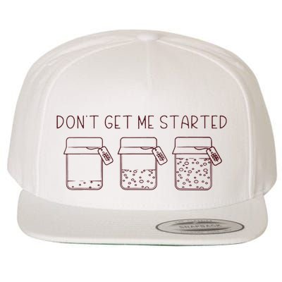DonT Get Me Started Sourdough Starter Wool Snapback Cap