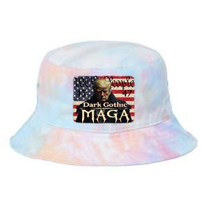 Dark Gothic Maga Trump 2024 For President Vote Trump 45 47 Tie Dye Newport Bucket Hat