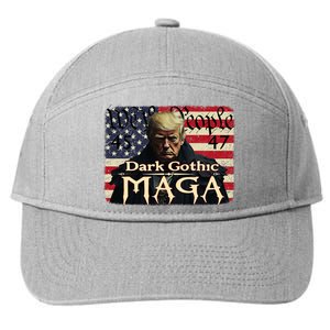 Dark Gothic Maga Trump 2024 For President Vote Trump 45 47 7-Panel Snapback Hat