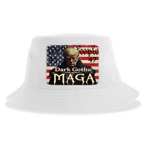 Dark Gothic Maga Trump 2024 For President Vote Trump 45 47 Sustainable Bucket Hat