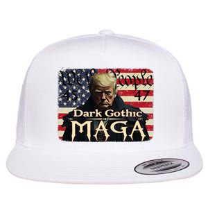 Dark Gothic Maga Trump 2024 For President Vote Trump 45 47 Flat Bill Trucker Hat