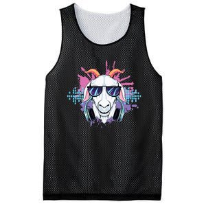 Dj Goat Music Electronic Goat Headphones House Trance Lover Mesh Reversible Basketball Jersey Tank