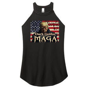 Dark Gothic Maga Trump 2024 For President Vote Trump 45 47 Women's Perfect Tri Rocker Tank