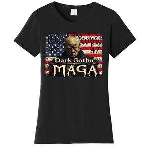 Dark Gothic Maga Trump 2024 For President Vote Trump 45 47 Women's T-Shirt