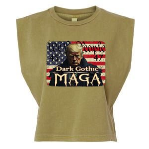 Dark Gothic Maga Trump 2024 For President Vote Trump 45 47 Garment-Dyed Women's Muscle Tee