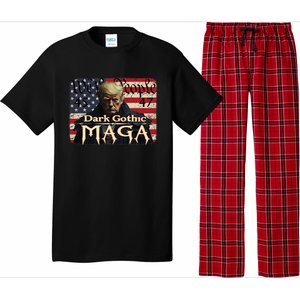 Dark Gothic Maga Trump 2024 For President Vote Trump 45 47 Pajama Set