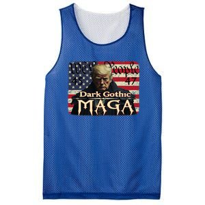 Dark Gothic Maga Trump 2024 For President Vote Trump 45 47 Mesh Reversible Basketball Jersey Tank