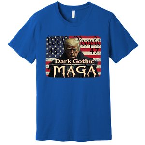 Dark Gothic Maga Trump 2024 For President Vote Trump 45 47 Premium T-Shirt