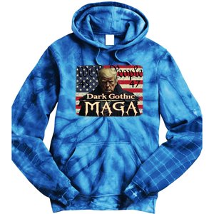 Dark Gothic Maga Trump 2024 For President Vote Trump 45 47 Tie Dye Hoodie