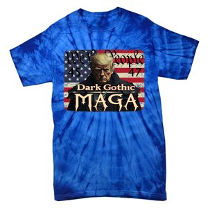 Dark Gothic Maga Trump 2024 For President Vote Trump 45 47 Tie-Dye T-Shirt