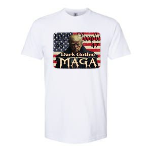 Dark Gothic Maga Trump 2024 For President Vote Trump 45 47 Softstyle CVC T-Shirt