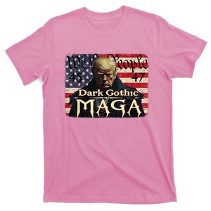 Dark Gothic Maga Trump 2024 For President Vote Trump 45 47 T-Shirt